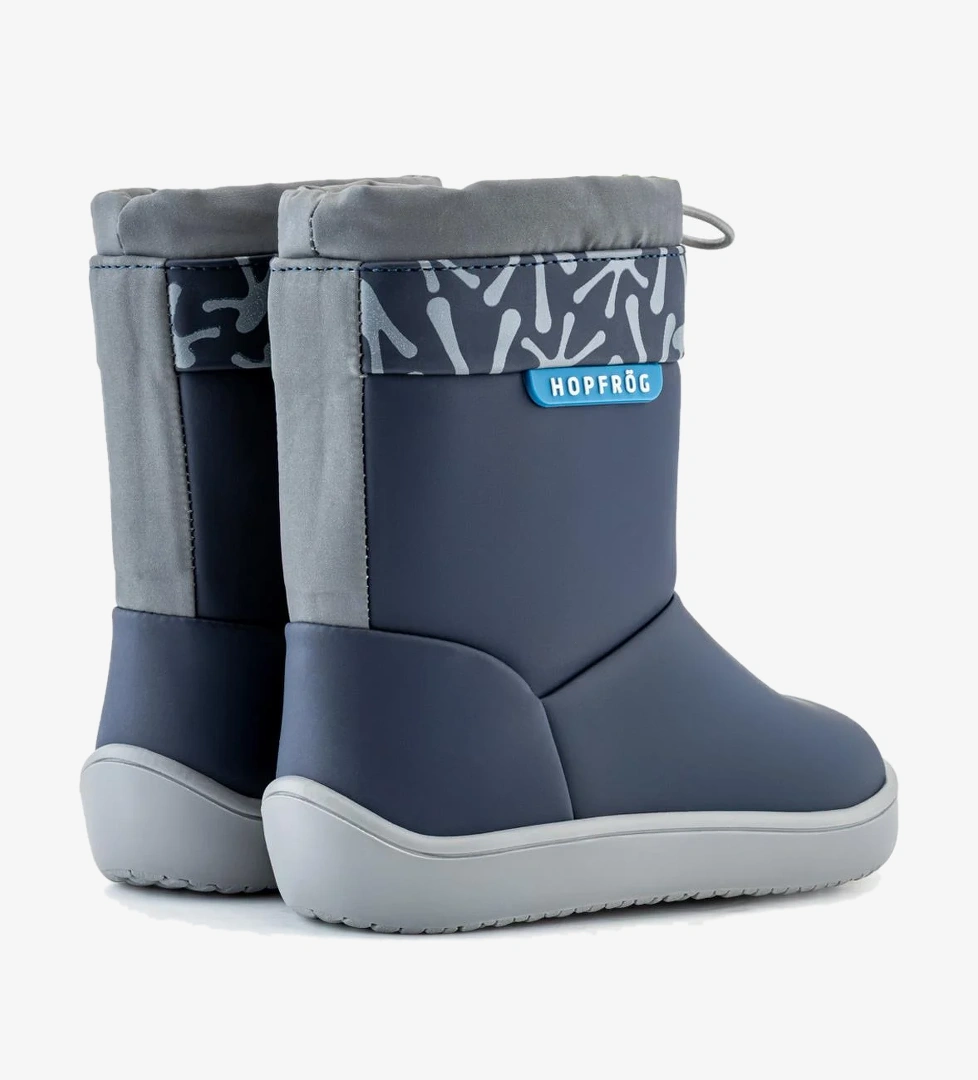 Rain Boots Süper Mat Lacivert Suya ve Soğuğa Dayanıklı Barefoot Çocuk Botu - Görsel 1